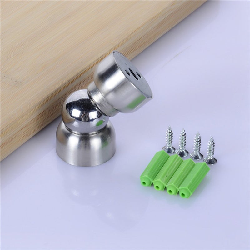 Cucumis Mini Powerful Magnetic Doorstop,Cucumis 2 Pcs Stainless Steel Door Magnetic Door Stopper Heavy Duty Magnetism Door Holder for Bedroom Bathroom Kitchen Home Office - Image 2