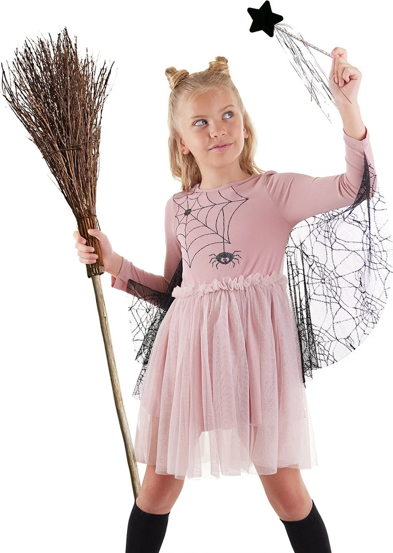 Denokids Spiderweb Tulle Dress