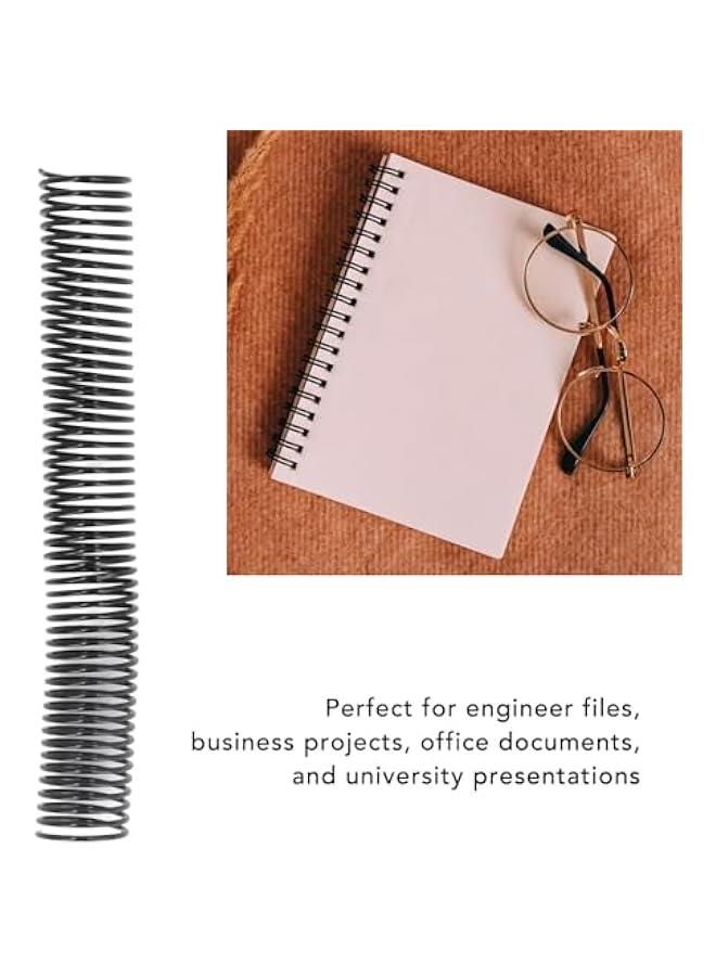 18 Pcs Plastic Spiral Binding Coils 310 Sheet Capacity Binding Spirals Rings Spines Wire Combs Spines Coils, 4 : 1 Pitch, 3/2 Inch Spiral Binding Coils for Office Documents, 791dwyxegb - Image 5