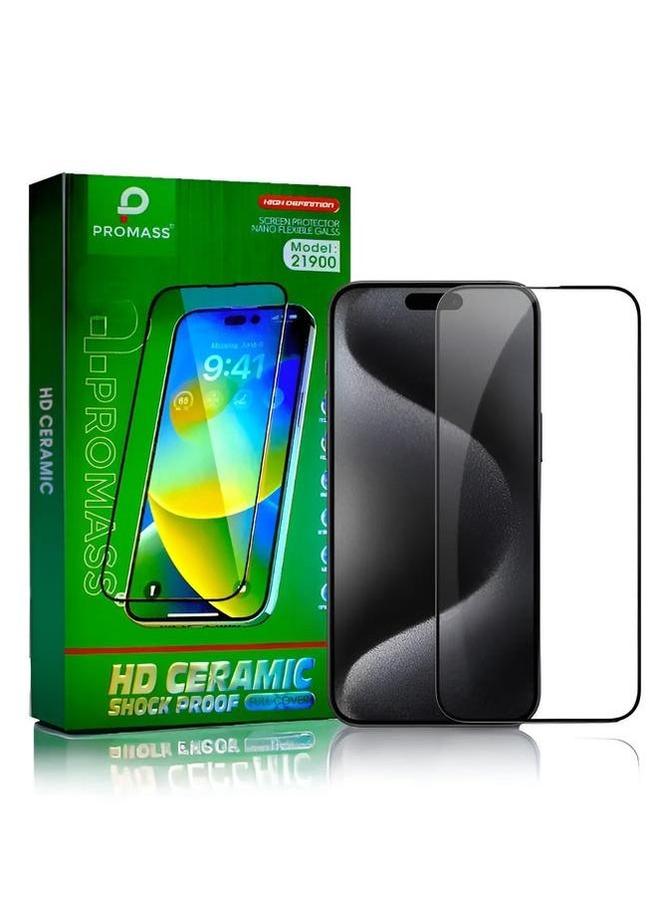 PROMASS Nano screen protector for iPhone 15 Pro, anti-breakage and anti-scratch, with high definition HD for mobile phone from Promass, maximum protection for the screen from scratches and breakage - Image 1