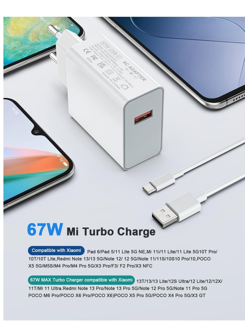 general 67W for Xiaomi European Fast Charger Europe Travel Plug Adapter Hypercharge for Xiaomi 14 13 12 14t 13t 12t 12s Pro Lite Redmi Note 14 13 12 11 K80 K70 K60 K50 11 11s Plus 11t Poco X6 X5 F5 X4 Gt Bl - Image 5