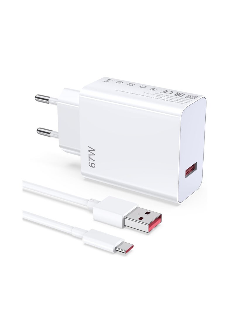 general 67W for Xiaomi European Fast Charger Europe Travel Plug Adapter Hypercharge for Xiaomi 14 13 12 14t 13t 12t 12s Pro Lite Redmi Note 14 13 12 11 K80 K70 K60 K50 11 11s Plus 11t Poco X6 X5 F5 X4 Gt Bl - Image 1