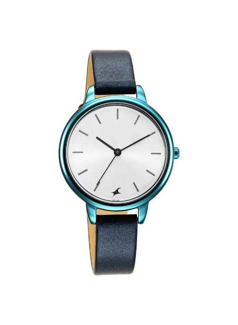 Women's Analog Round Shape Leather Wrist Watch - 6234QL01 - 40.5 Mm