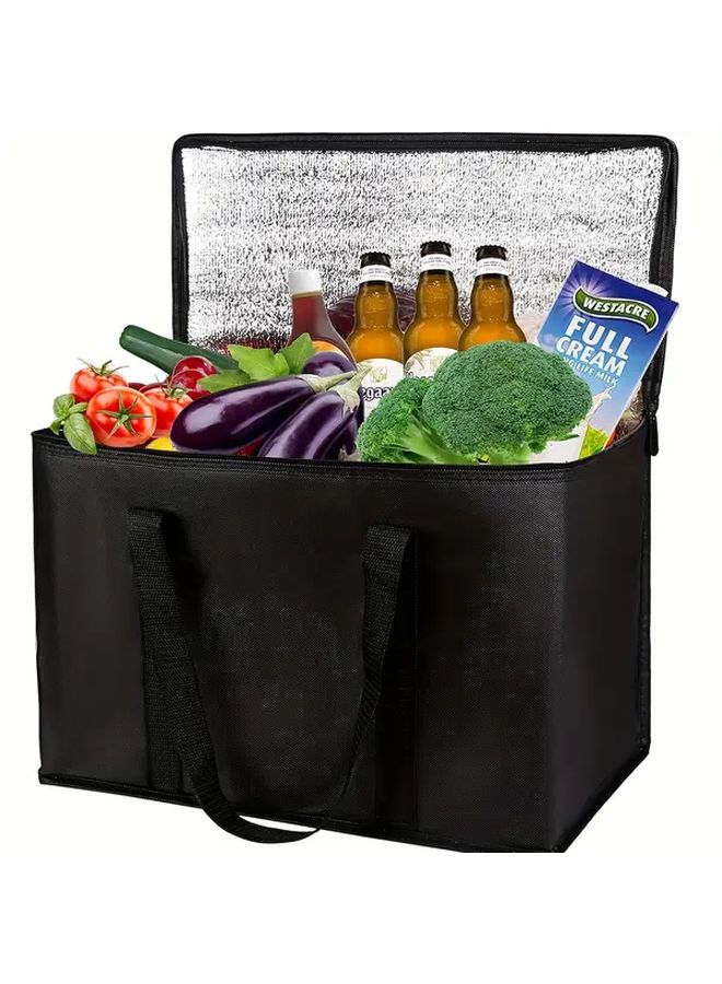 Large Insulated Cooler Bag Keeps Food Hot or Cold for Hours Reusable Durable Tote - Image 1