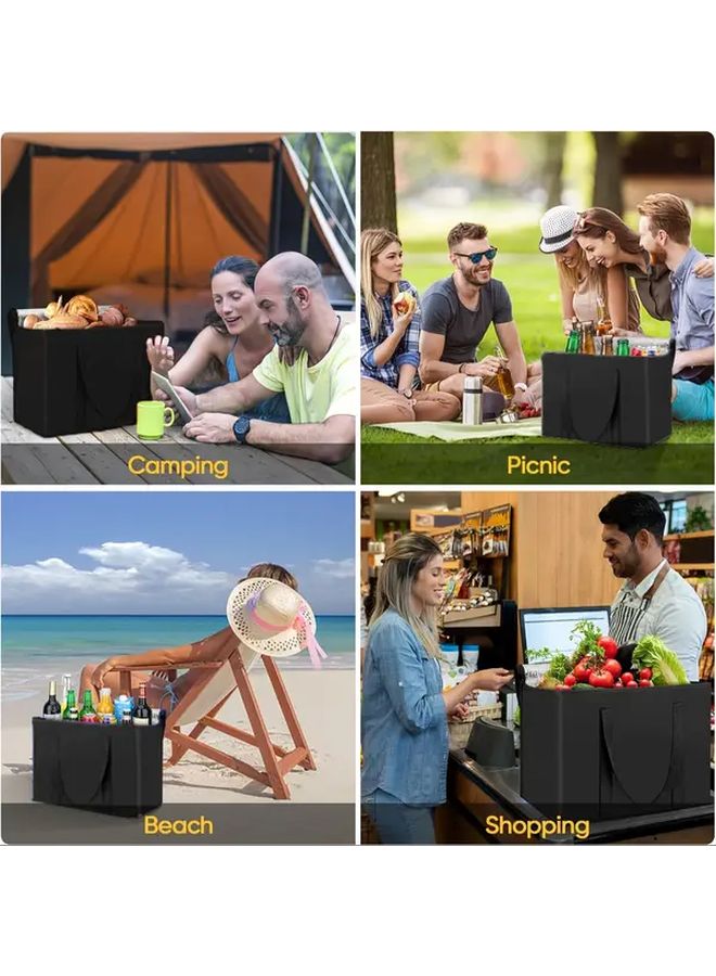 Large Insulated Cooler Bag Keeps Food Hot or Cold for Hours Reusable Durable Tote - Image 2