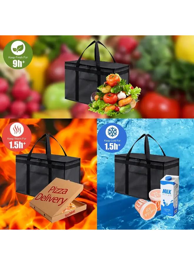 Large Insulated Cooler Bag Keeps Food Hot or Cold for Hours Reusable Durable Tote - Image 4