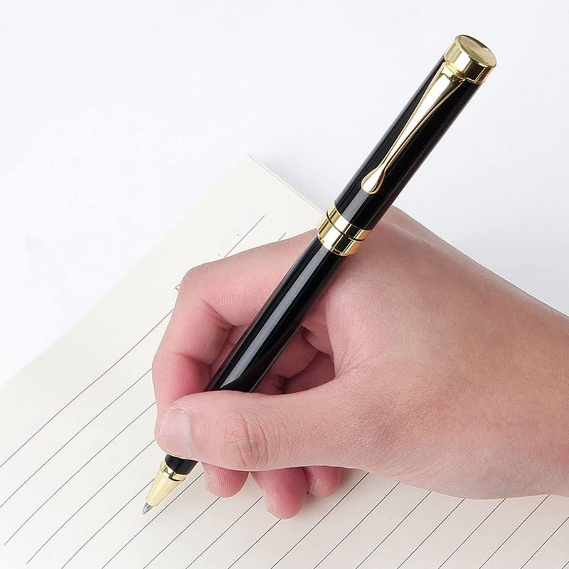 KASTWAVE Expert Ballpoint Pen Black With Chrome Trim Luxury, Ballpoint Line 0.5Mm Tip Come With 2 Pieces Black Ink Refill, Nice Ballpens Classy Gift Box For Student, Executive, Office - Image 2