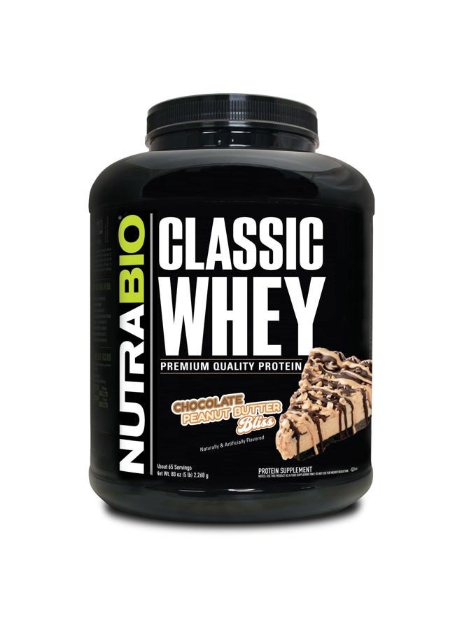 NutraBio Classic Whey Chocolate - Peanut Butter Bliss Dairy (5 lb.) - Image 1