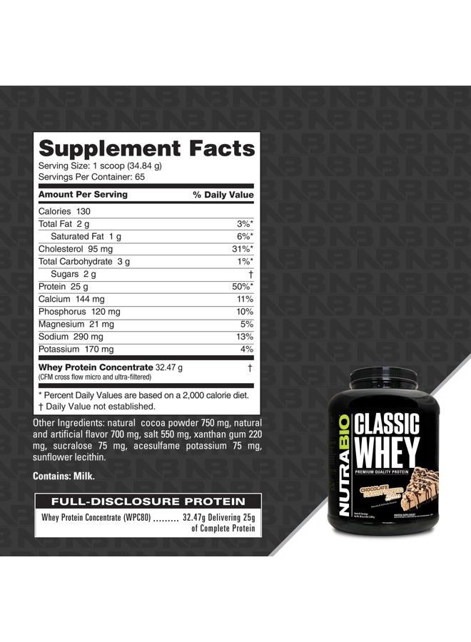 NutraBio Classic Whey Chocolate - Peanut Butter Bliss Dairy (5 lb.) - Image 2