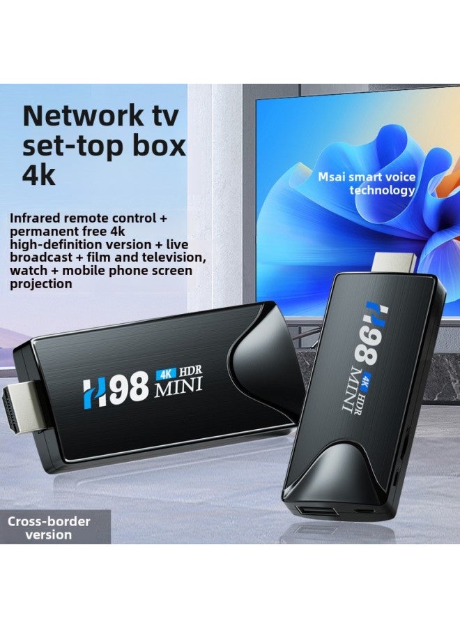 Source TV Set-top Box Bluetooth Android Smart Wireless Network Playback TV Box TVbox Set-top Box-Color:H98mini European Tv Tv Box Box - Image 2