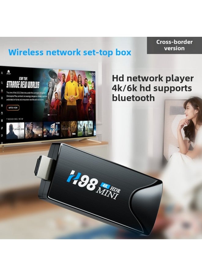 Source TV Set-top Box Bluetooth Android Smart Wireless Network Playback TV Box TVbox Set-top Box-Color:H98mini European Tv Tv Box Box - Image 1