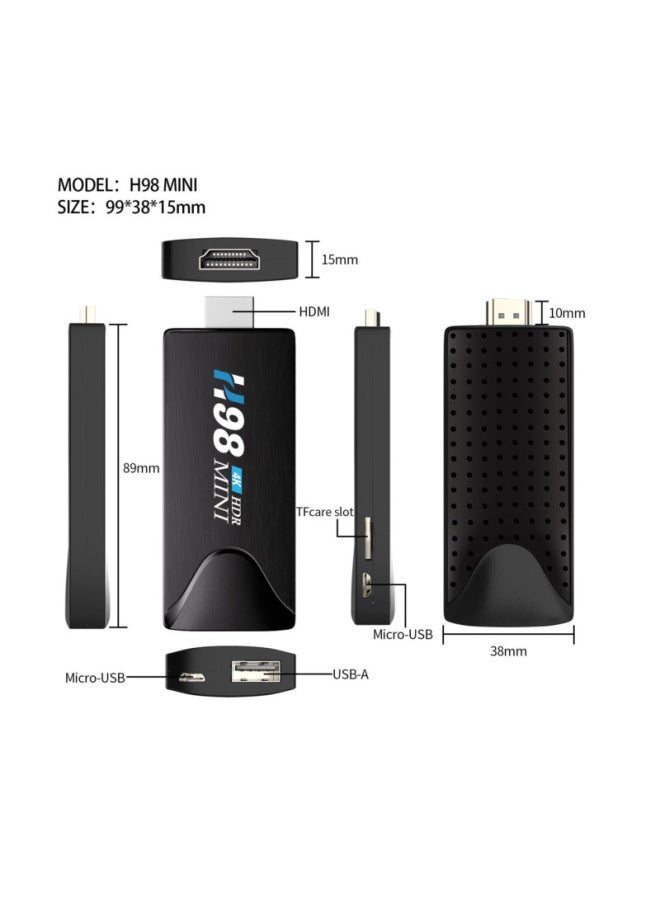 Source TV Set-top Box Bluetooth Android Smart Wireless Network Playback TV Box TVbox Set-top Box-Color:H98mini European Tv Tv Box Box - Image 3