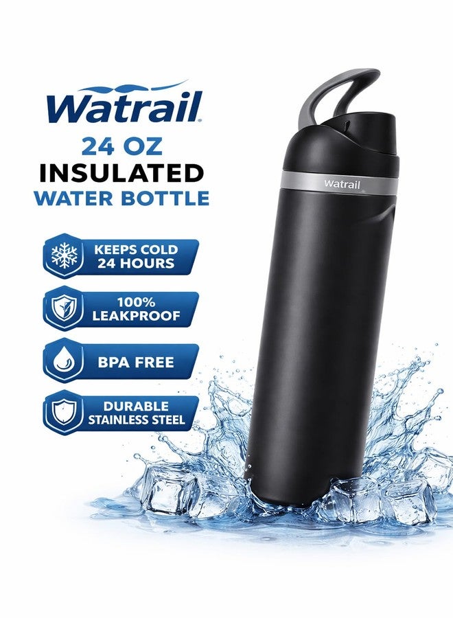 Watrail Insulated Thermos Water Bottle 24 oz, BPA-Free Stainless Steel Vacuum Bottle with Straw, Leakproof Sports Bottle for Daily Use - Image 4
