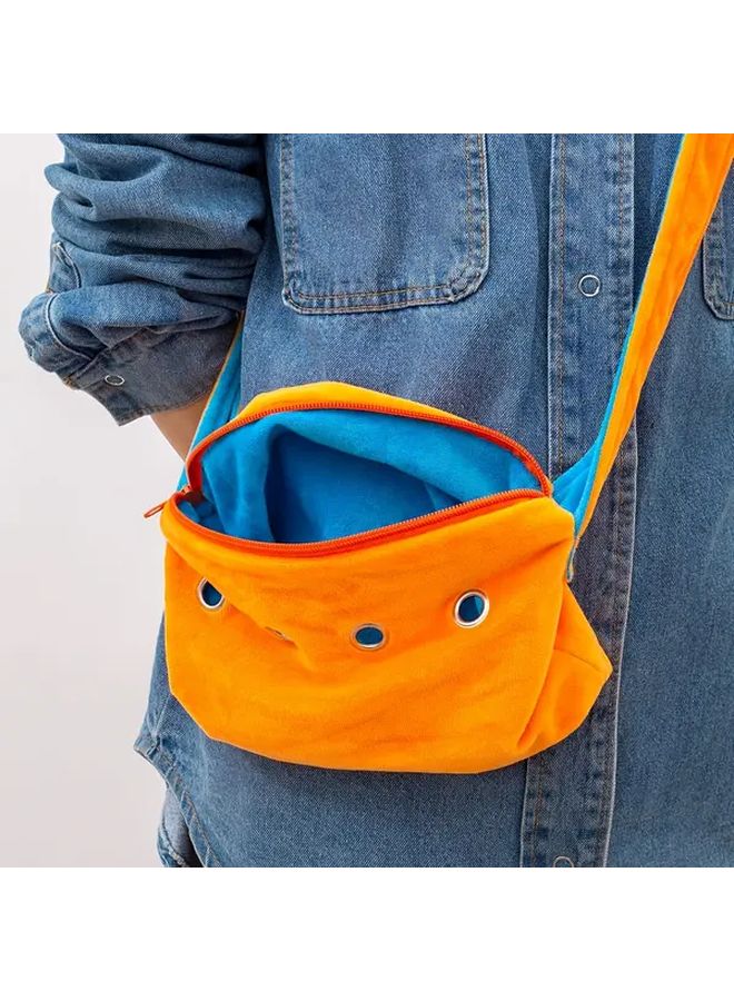 Green Hands Free Pet Carrier For Hamsters Small Animals Durable Polyester Travel Bag - Image 2