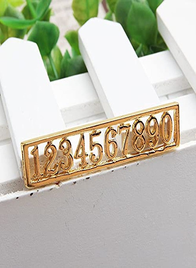 Acxico 1Pcs Mini House Miniature 1:12 Scale Set of Gold Colour Door Numbers 0-9 - Image 3