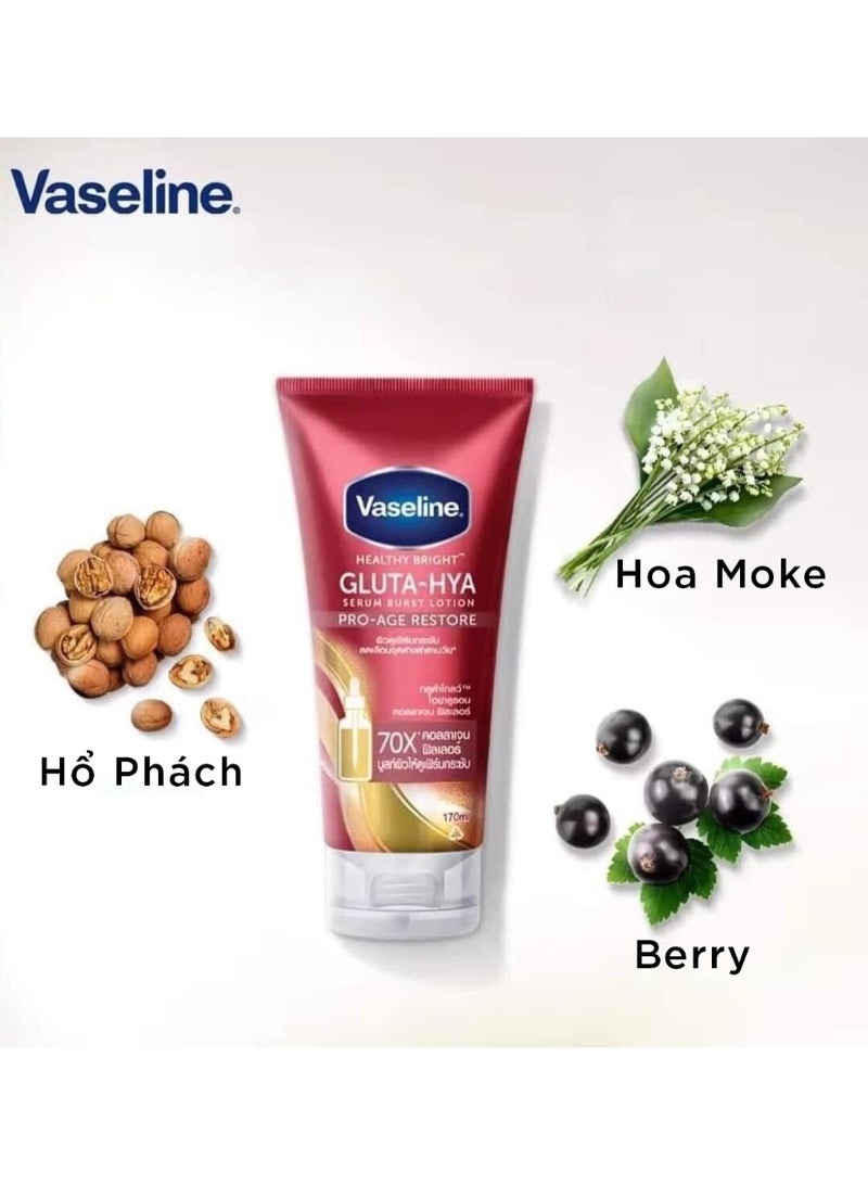 فازلين جلوتا وهيا سيروم بيرست لوشن برو-إيج ريستور 300 مل - Image 3