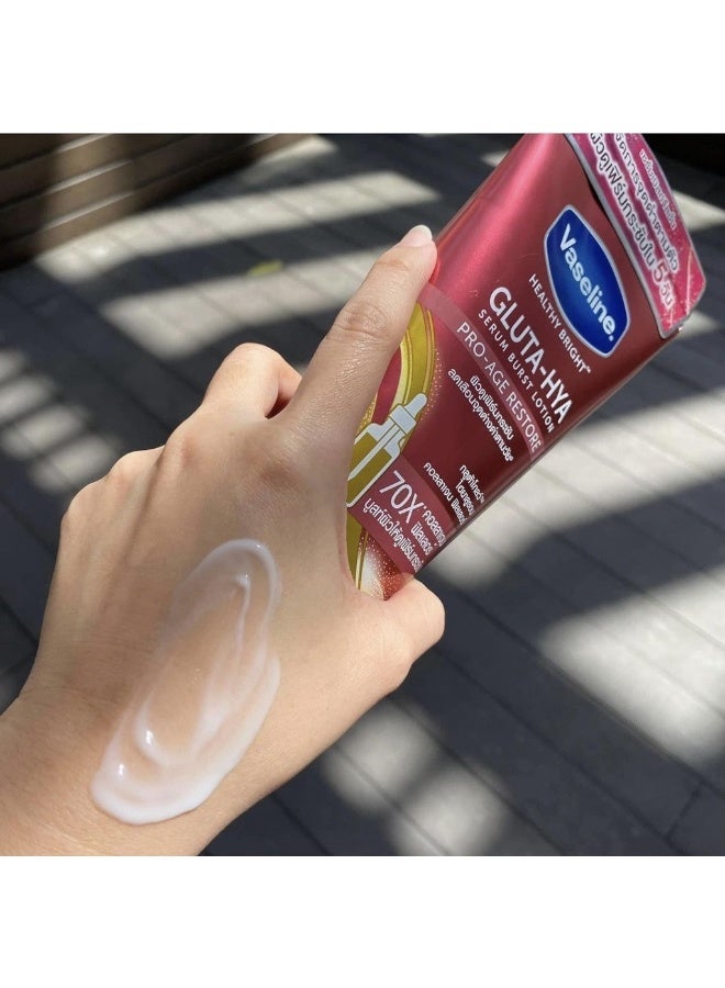 فازلين جلوتا وهيا سيروم بيرست لوشن برو-إيج ريستور 300 مل - Image 2