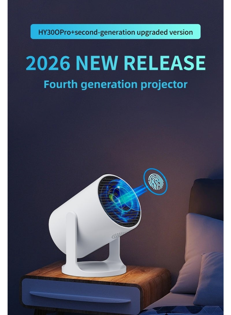 YT HY300Pro+S2 Smart Portable Projector - Short Throw Projector - Mini Projector with Auto Keystone Correction, 4K, 5G, WIFI6. Android13, Bluetooth 5.4 - Home Theater Full HD For Indoor Outdoor Compatible with Android/iOS/Windows/TV Stick/HDMI/USB/Game Controller/Computer/Laptop/Smartphone - Image 2