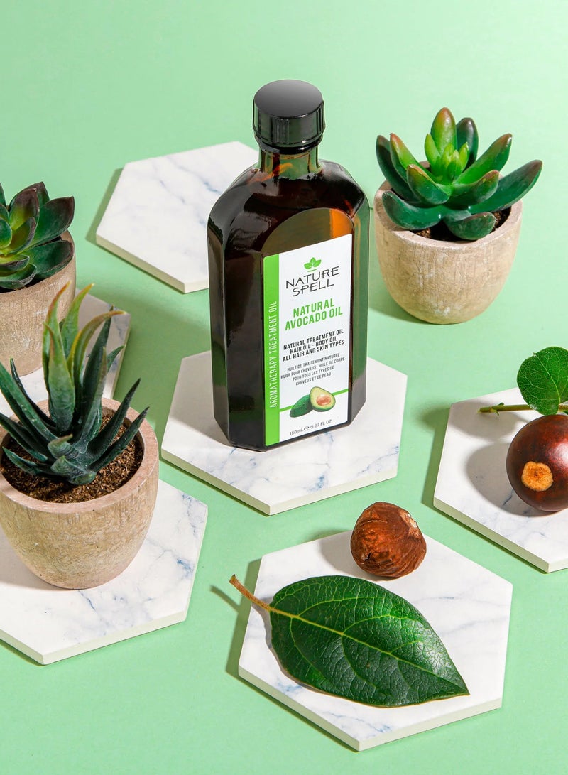 نايتشر سبيل زيت الأفوكادو من Nature Spell للشعر والبشرة – 150 مل – لنمو الشعر وتحسين إشراقة البشرة - Image 4