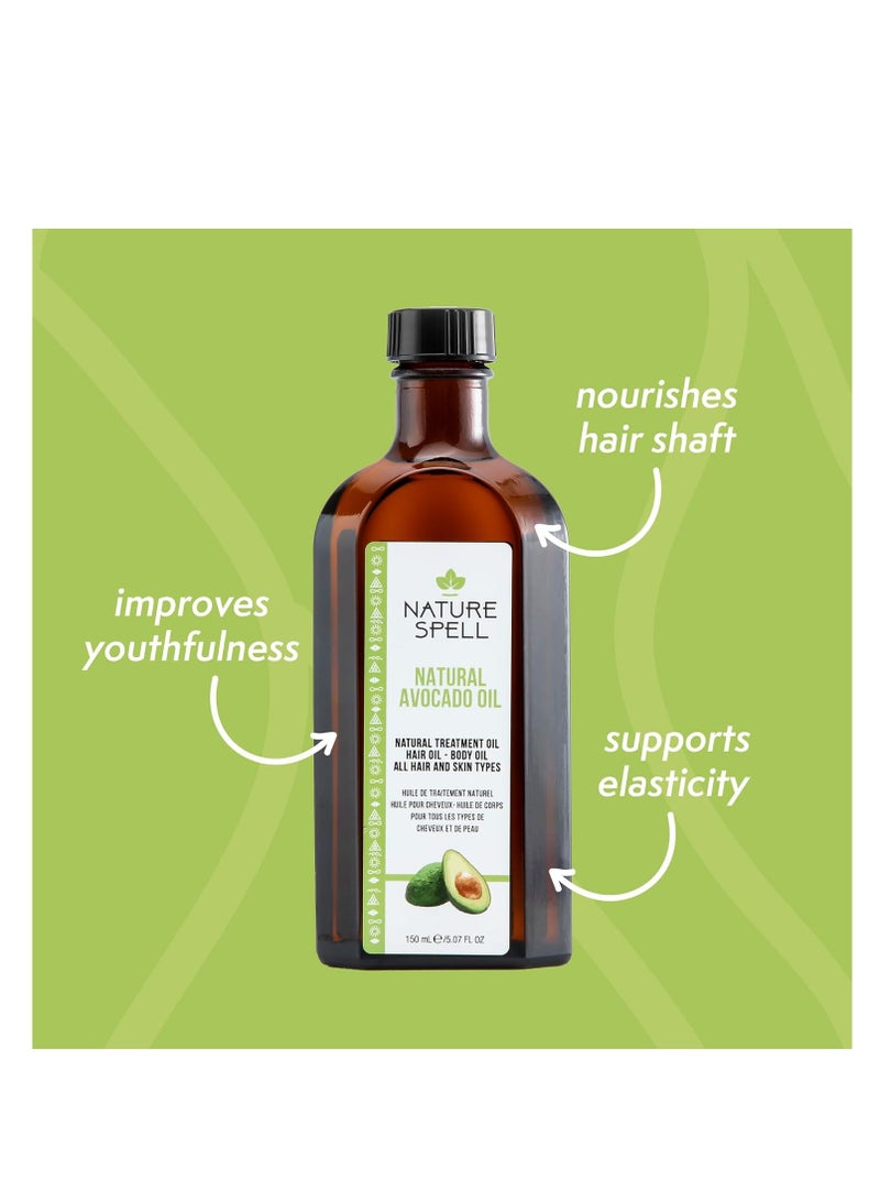 نايتشر سبيل زيت الأفوكادو من Nature Spell للشعر والبشرة – 150 مل – لنمو الشعر وتحسين إشراقة البشرة - Image 5