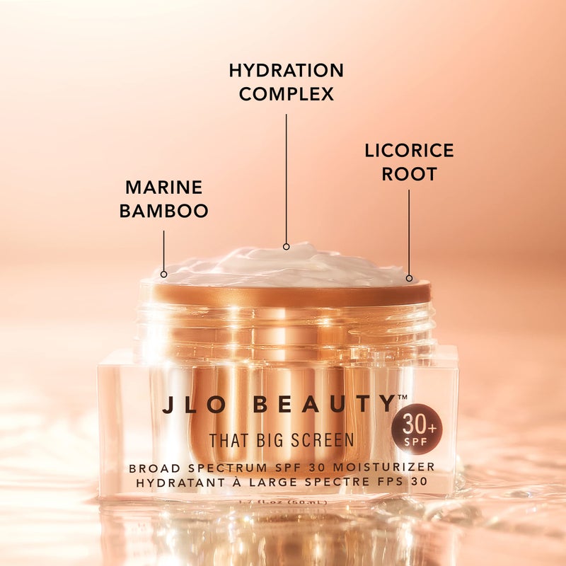 JLO BEAUTY Broad Spectrum SPF 30 Face Moisturizer, Lightweight Sunscreen to Wear Under Make Up, Daily Hydrating Face Lotion for Women With Hyaluronic Acid & Antioxidants, That Big Screen, 1.7 FL Oz - Image 5