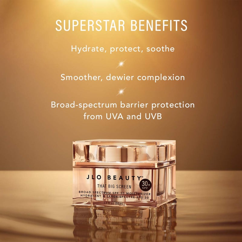 JLO BEAUTY Broad Spectrum SPF 30 Face Moisturizer, Lightweight Sunscreen to Wear Under Make Up, Daily Hydrating Face Lotion for Women With Hyaluronic Acid & Antioxidants, That Big Screen, 1.7 FL Oz - Image 3
