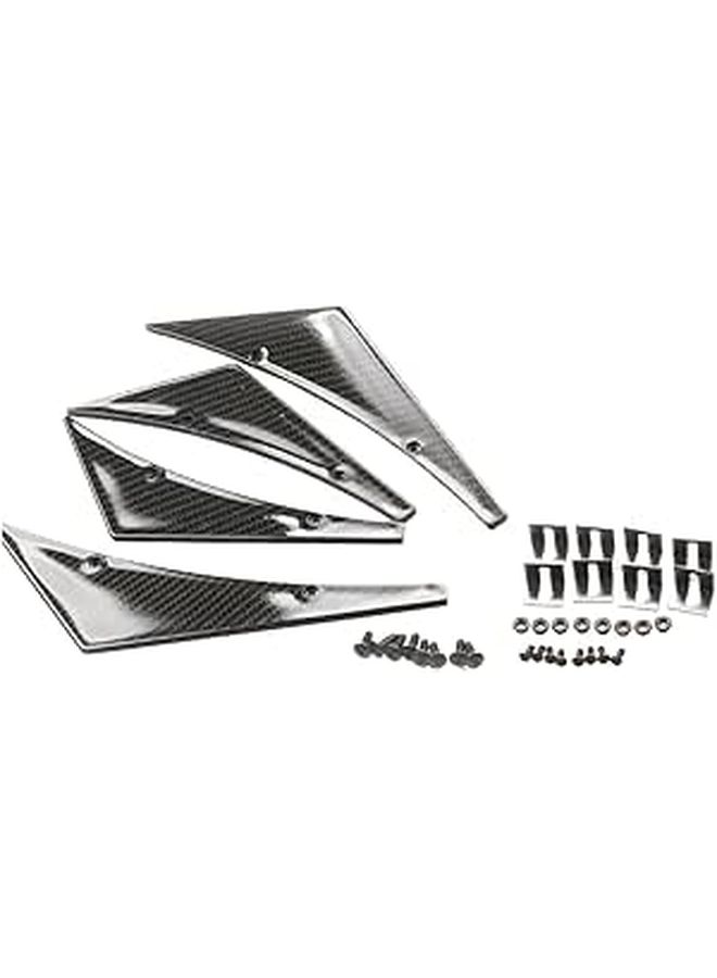 Carbon Fiber Front Bumper Lip Splitter Diffuser Set Universal Car Exterior Trim - Image 1