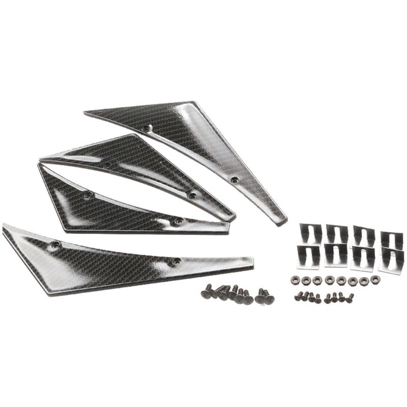 Carbon Fiber Front Bumper Lip Splitter Diffuser Set Universal Car Exterior Trim - Image 2