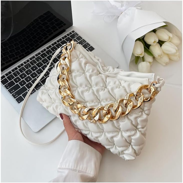 AUMEY Handbag Chain Straps Acrylic Purse Chain Strap Fashionable Replacement Purse Clutches Handles for Purse Handbags DIY Crafts, 15.7 inch of Each (MSL02-Gold) - Image 5