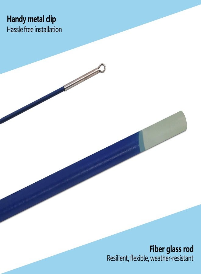 Anley 10Ft Telescopic Flagpole - Retractable Fiberglass Outdoor Telescoping flag pole - Reinforced Twist-to-tighten Section & Clip Hook Top - Lightweight Durable Pole (Blue) - Image 3