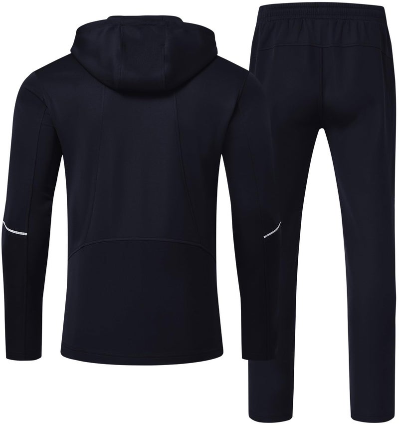 Rdruko Men's Track Sweat Suits 2 Piece Set with Hood Jogging Workout Gym Running Tracksuits Sweatsuits Outfits(Navy, US L) - Image 2