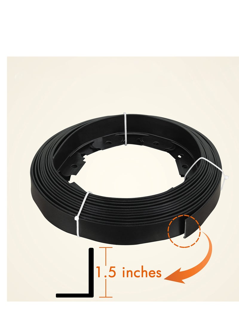 إكسفور Landscape Edging Kit, No Dig Landscape Edging, About Long 16ft/5m Edging Coil Comes with 15 Pcs Spikes,  No Dig Lawn Border Design - Image 2