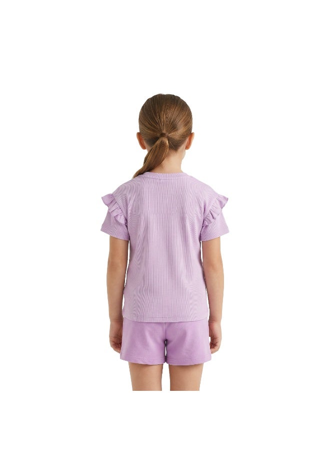 Trucare The Smurfs Toddler Girls Printed T-Shirt & Shorts Co-ord Set - Image 3