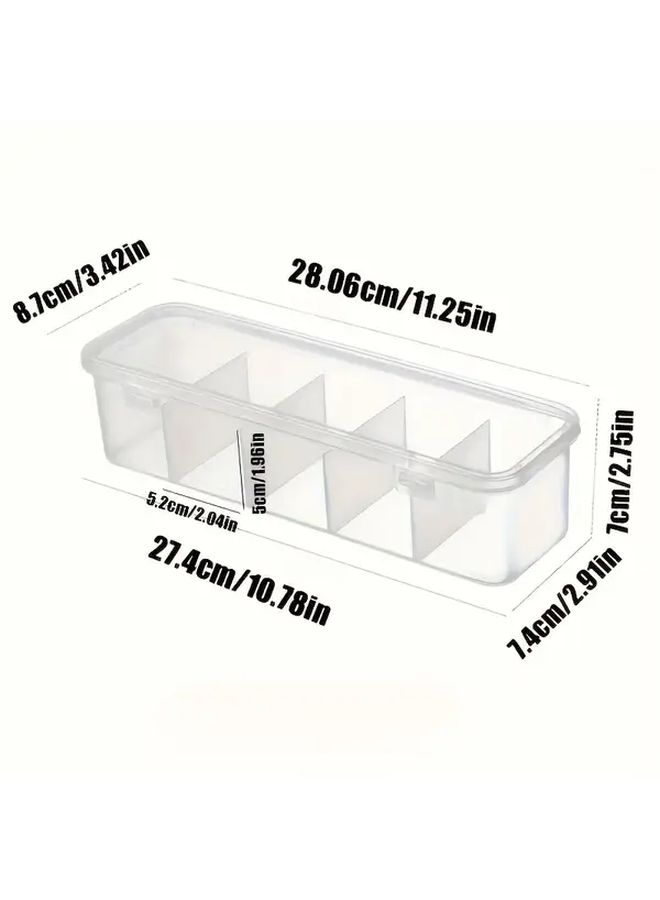 Transparent Heavy Duty 5 Compartment Cable Management Box for Desktop Home - Image 5
