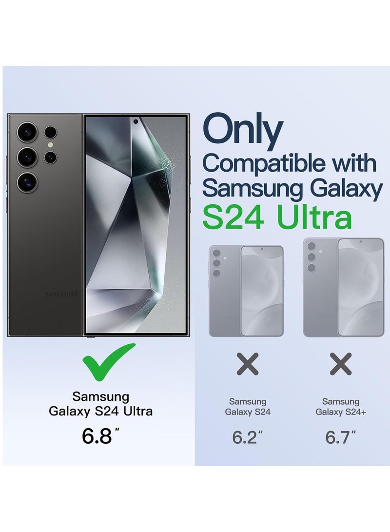 Denx Magnetic Clear Case for Samsung Galaxy S24 Ultra, Camera Lens Full Protection, Soft TPU Phone Cover, Compatible with MagSafe Wireless Charging, Shockproof TPU Phone Cover (Black) - Image 2