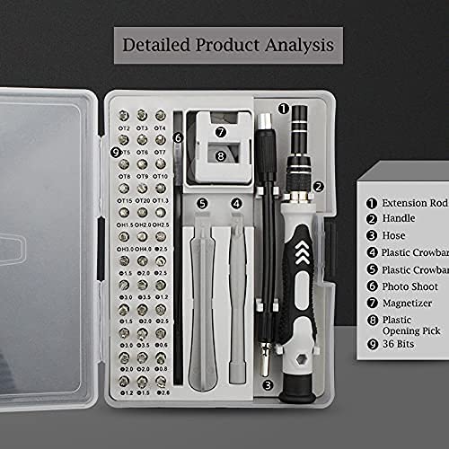 BEE HOME 45 In 1 Screwdrivers Set Opening Repair Tools Kit For all kind of use 153 X 113 X 34 CM Silver - Image 2