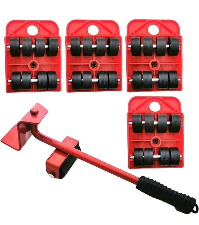 VYOM TRADING Heavy Furniture Mover Lifter Shifting Tool Set Furniture Move Roller Tools 360 Degree Rotatable Pads Furniture Moving Wheels Kit Redesign Your Living Space - Image 1