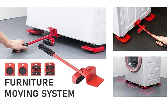 VYOM TRADING Heavy Furniture Mover Lifter Shifting Tool Set Furniture Move Roller Tools 360 Degree Rotatable Pads Furniture Moving Wheels Kit Redesign Your Living Space - Image 5