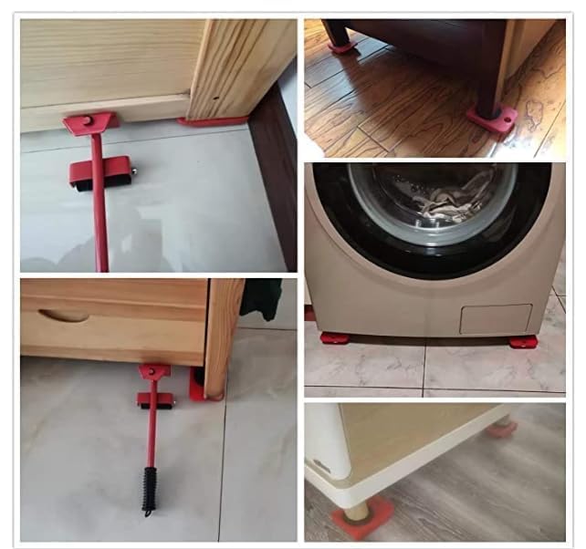 VYOM TRADING Heavy Furniture Mover Lifter Shifting Tool Set Furniture Move Roller Tools 360 Degree Rotatable Pads Furniture Moving Wheels Kit Redesign Your Living Space - Image 4