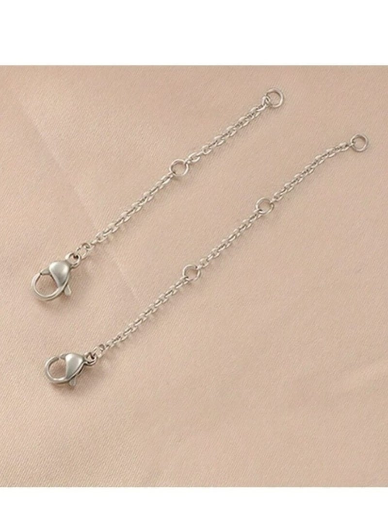 3pcs Silver Extension Chains Stainless Steel Extension Chain for Bracelet Necklace Anklet - Image 4