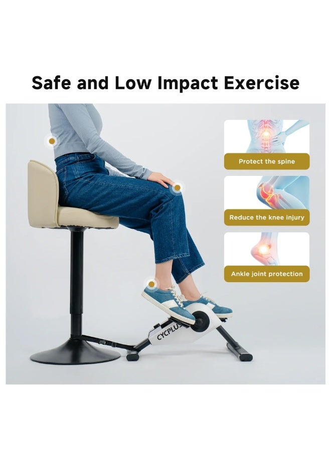 CYCPLUS DC1 Self-Powered Pedal Exerciser – Under-Desk Mini Exercise Bike, 160W Max Power, 10 Resistance Levels, Joint-Friendly, Quiet Cycling Trainer with App Data Tracking & 3-Year Warranty - Image 3