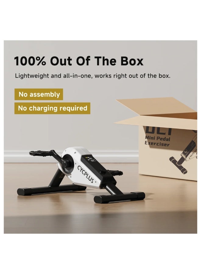 CYCPLUS DC1 Self-Powered Pedal Exerciser – Under-Desk Mini Exercise Bike, 160W Max Power, 10 Resistance Levels, Joint-Friendly, Quiet Cycling Trainer with App Data Tracking & 3-Year Warranty - Image 4