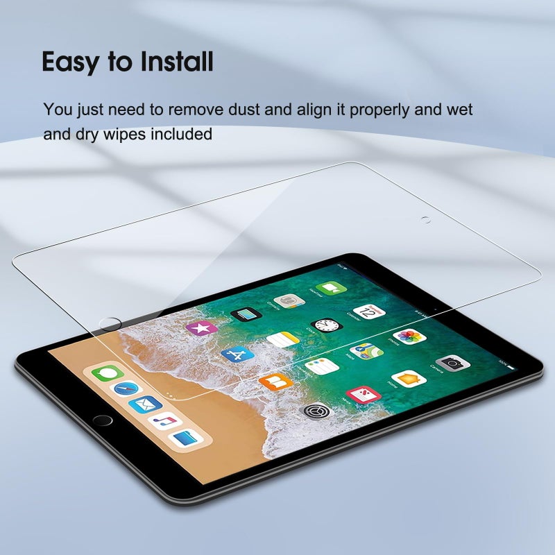 Qularlans 2 Pack Screen Protector for iPad 9.7 Inch (iPad 5th/6th Gen, 2017/2018), iPad Air 1/2 (2013/2014), iPad Pro 9.7 (2016) | 9H Tempered Glass, Apple Pencil Compatible, Case Friendly, 2.5D Arc Edge, Bubble-Free - Image 5