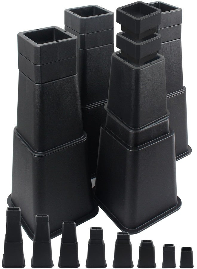 DEDU Bed Risers 10 Inch Heavy Duty 4 Pack, Furniture Risers for Sofas Oversized, Stackable Couch Risers Table Risers 3, 4, 5, 6, 7, 8, 9 or 10 Inch Supports Up to 2200 Lbs for Chair (16 Pcs) - Image 1