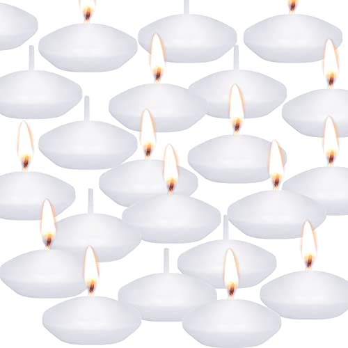 ishua 20 Pcs Floating Candles Centerpieces, 1.5 Inch Unscented Floating Candles Small Decoration for Valentine's Day, Thanksgiving, Wedding, Holiday, Parties and Home Decor - Image 1