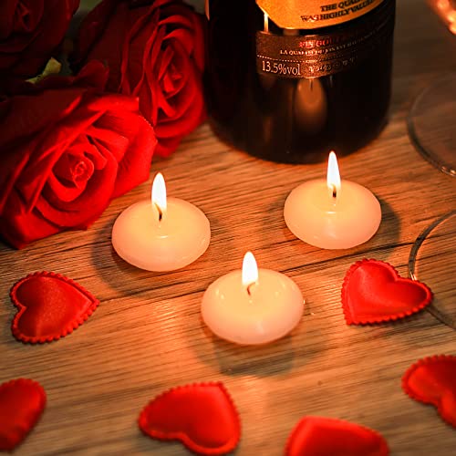 ishua 20 Pcs Floating Candles Centerpieces, 1.5 Inch Unscented Floating Candles Small Decoration for Valentine's Day, Thanksgiving, Wedding, Holiday, Parties and Home Decor - Image 3