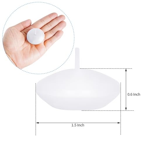 ishua 20 Pcs Floating Candles Centerpieces, 1.5 Inch Unscented Floating Candles Small Decoration for Valentine's Day, Thanksgiving, Wedding, Holiday, Parties and Home Decor - Image 2