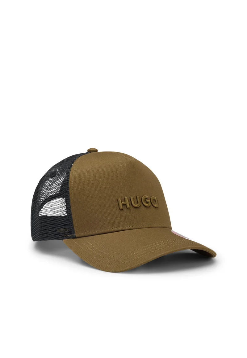 هوجو Cotton-twill cap with mesh panels