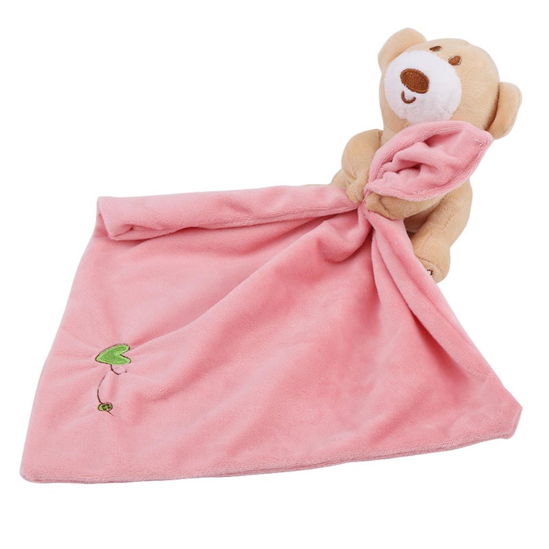 Lovely Bear Plush Soother Security Blanket Soft Baby Kids Toy Newborn Gift Pink - Image 5