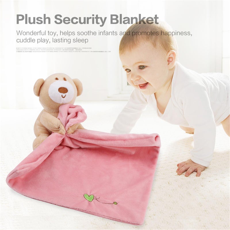 Lovely Bear Plush Soother Security Blanket Soft Baby Kids Toy Newborn Gift Pink - Image 2